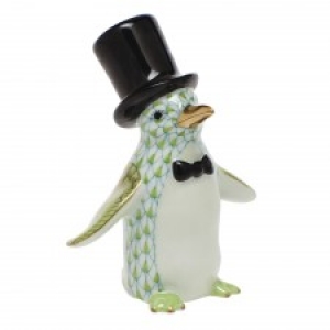 Herend Tuxedo Penguin Key Lime