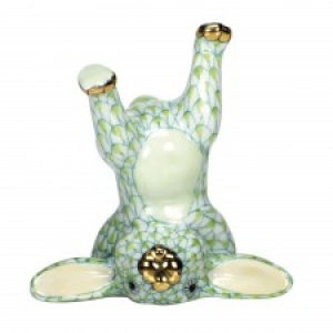 Herend Handstand Bunny Key Lime