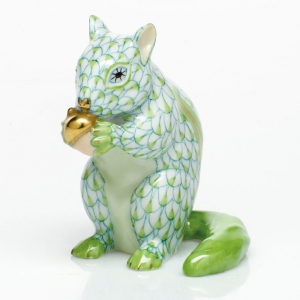 Herend Chipmunk w/ Acorn Key Lime