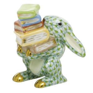 Herend Scholarly Bunny Key Lime