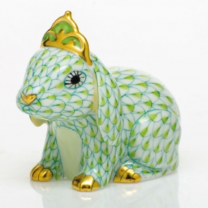 Herend Bunny w/ Tiara - Key Lime