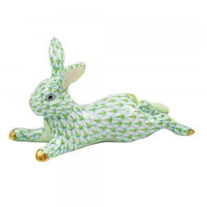 Herend Lounging Bunny - Key Lime