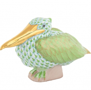 Herend Sitting Pelican Key Lime