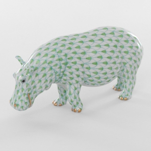 Herend Medium Hippopotamus - Key Lime