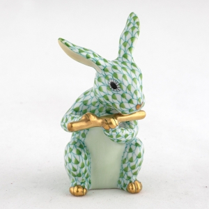 Herend Flute Bunny - Key Lime