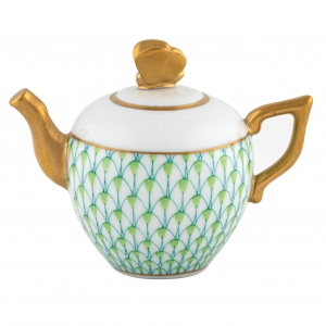 Herend Teapot Figure Key Lime