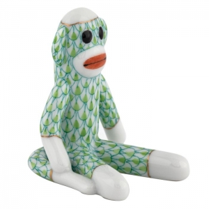 Herend Sock Monkey - Key Lime