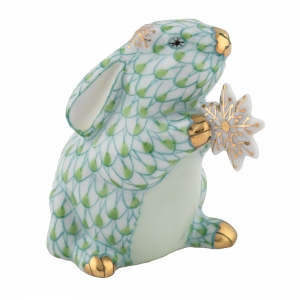 Herend Snowflake Bunny - Keylime