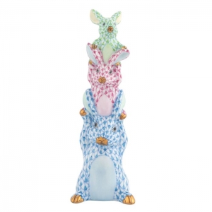 Herend Bunny Trio