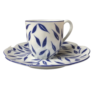 Royal Limoges Olivier Blue Coffee Saucer