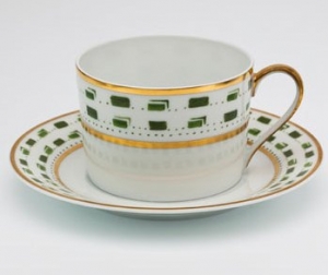 Royal Limoges La Bocca Green Tea Saucer