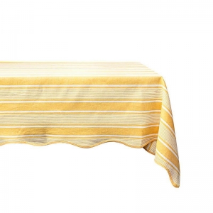 Juliska Cabana Stripe Tablecloth -Sunshine / 60" x 120"