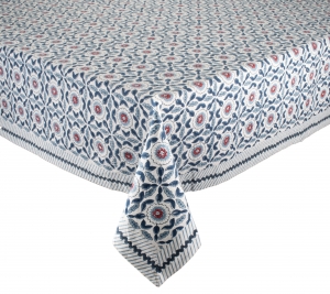 Kim Seybert Majorelle Tablecloth Red / White / Blue - 58 x 126