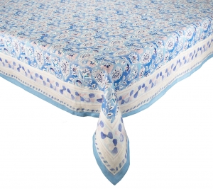 Kim Seybert Mira Tablecloth Lilac / Blue - 54 x 126