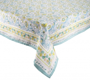 Kim Seybert Mira Tablecloth Seafoam / Green - 54 x 126