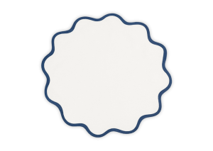 Matouk Scallop Edge Circle Placemat Sapphire - Set 4