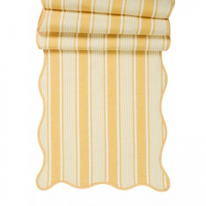 Juliska Cabana Sunshine Stripe Table Runner / 18" x 90"