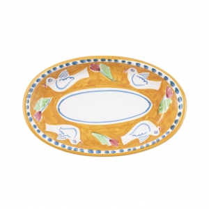 Vietri Campagna Uccello Small Oval Tray
