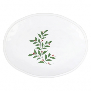 Vietri Aria Holiday Oval Platter