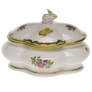 Herend Covered Bonbon w/ Bunny - Butterfly