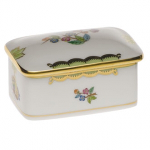 Herend Rectangular Box - Flower 2