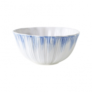 Vietri Bari Blue + White Serving Bowl