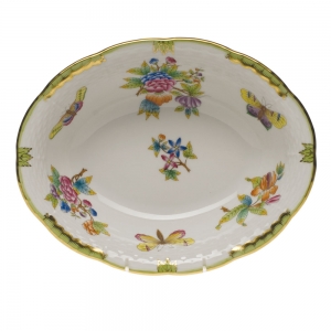 Herend Queen Victoria Oval Veg Dish - 10"L x 8"W