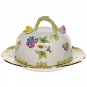 Herend Queen Victoria Covered Butter Dish