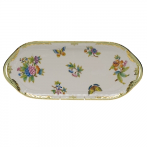 Herend Queen Victoria Sandwich Tray -14.5"L x 6"W