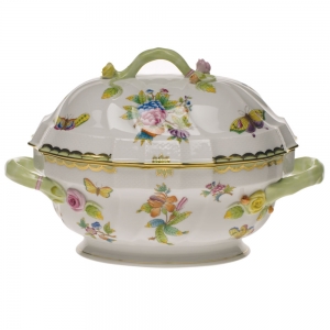 Herend Queen Victoria Tureen W/Branch (2 Qt)