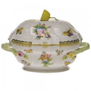 Herend Queen Victoria Tureen W/Lemon (2 Qt)