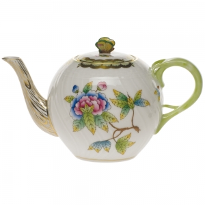 Herend Queen Victoria Tea Pot W/Butterfly (12 Oz) 4"