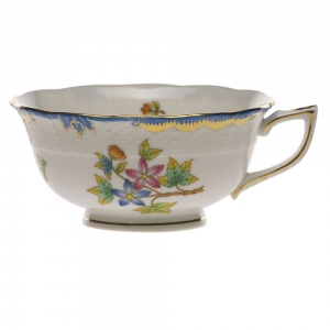 Herend Queen Victoria Blue Border Tea Cup - Blue (8 Oz)