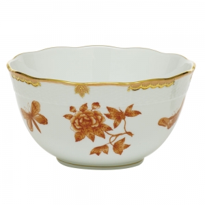 Herend Fortuna Rust Round Bowl - 7.5"
