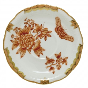 Herend Fortuna Rust Tea Saucer - 6"