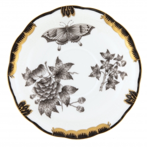 Herend Fortuna Black Tea Saucer