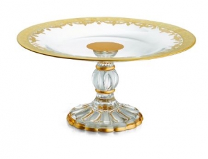 Arte Italica Vetro Gold Petit Four Stand
