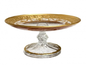 Arte Italica Vetro Gold Patisserie Dish