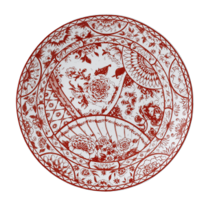 Royal Crown Derby Victoria's Garden - Red Full Cover Salad / Dessert Plate - 8.2"