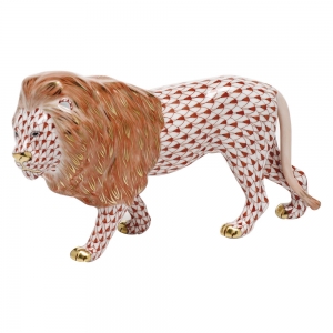 Herend Standing Lion - Rust
