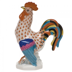 Herend Small Cocky Rooster Rust