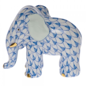 Herend Miniature Elephant - Blue