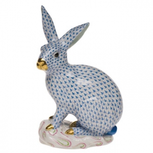 Herend Large Rabbit Blue