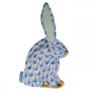 Herend Rabbit Miniature Blue