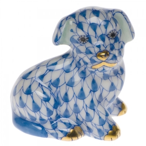 Herend Miniature Puppy - Blue