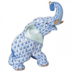 Herend Joyful Elephant - Blue