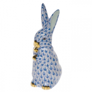Herend Standing Bunny Blue