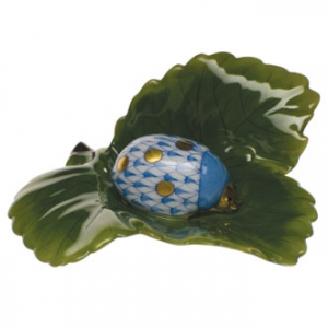 Herend Ladybug Blue