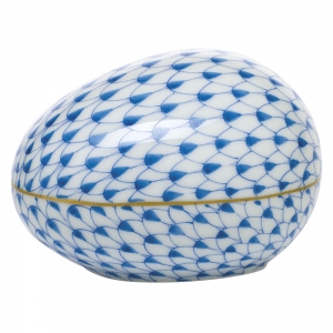 Herend Large Egg - Blue