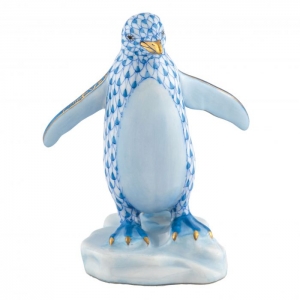 Herend Waddling Penguin - Blue